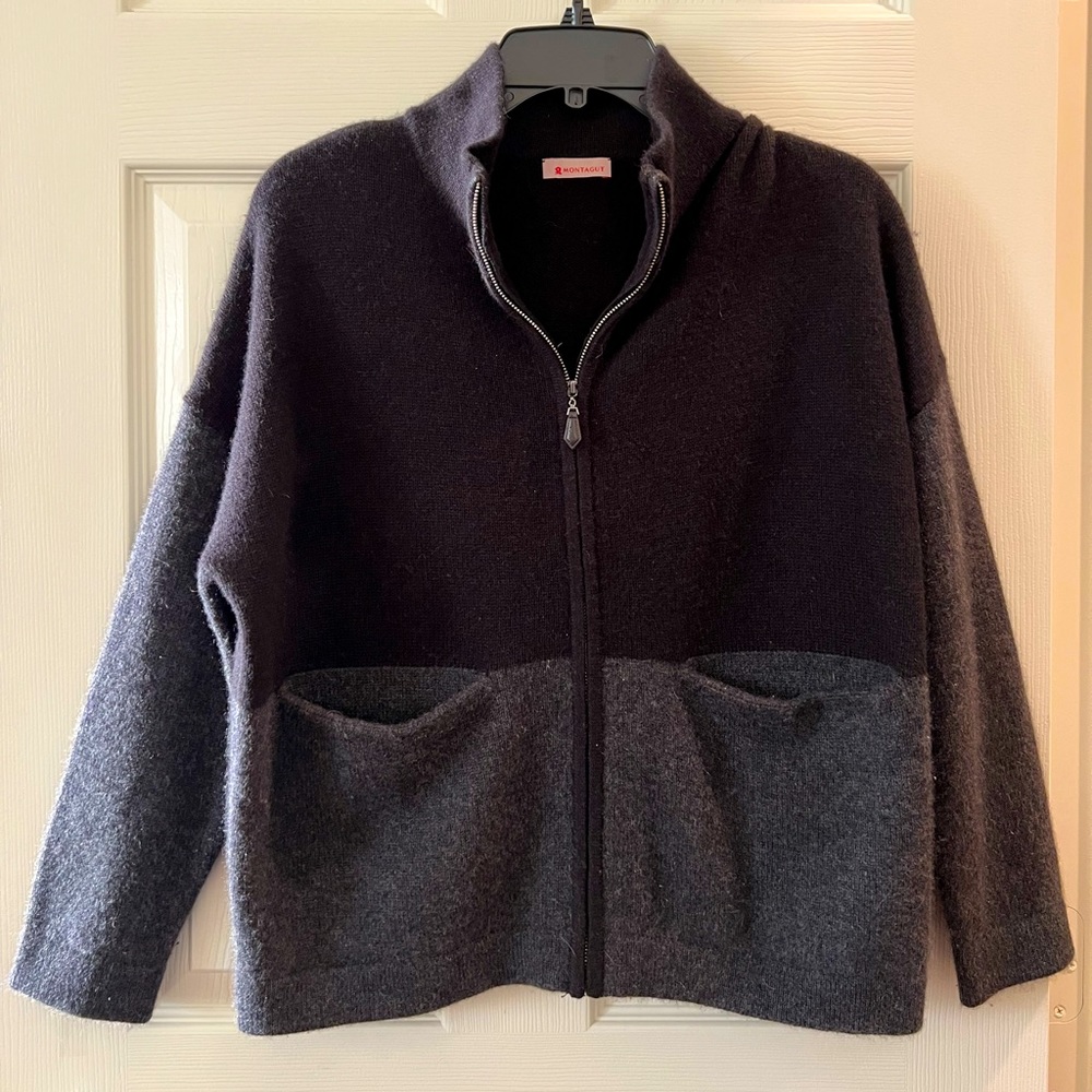 Montagut pure cashmere zip jacket/sweater